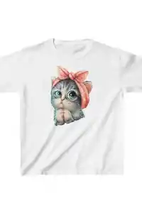 Çocuk Unisex Baskılı T-Shirt - Beyaz
