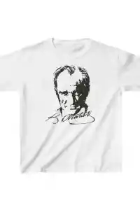 Çocuk Unisex Baskılı T-Shirt - Beyaz