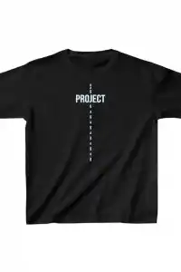 Çocuk Unisex Baskılı T-Shirt - Siyah