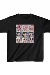 Çocuk Unisex Baskılı T-Shirt - Siyah