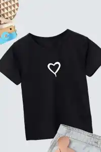 Çocuk Unisex Baskılı T-Shirt - Siyah