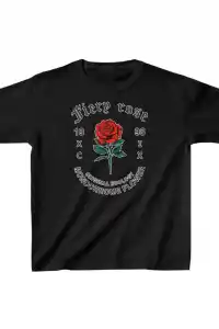 Çocuk Unisex Baskılı T-Shirt - Siyah