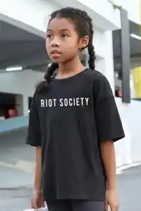 Çocuk Unisex Baskılı T-Shirt - Siyah