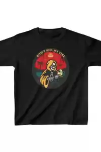 Çocuk Unisex Baskılı T-Shirt - Siyah