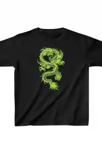 Çocuk Unisex Baskılı T-Shirt - Siyah