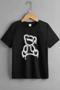Çocuk Unisex Baskılı T-Shirt - Siyah