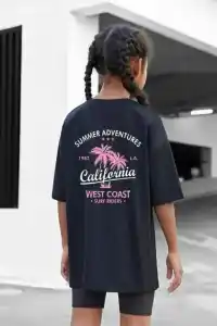 Çocuk Unisex Baskılı T-Shirt - Siyah