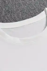 Erkek Baskılı Tişört Kısa Kol Bisiklet Yaka Regular fit Rahat kalıp T-Shirt - Beyaz