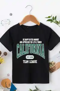 Erkek Çocuk Baskılı T-Shirt - Siyah