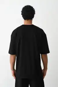 Erkek Tişört Düz Basic Penye Yazlık Bisiklet Yaka Kısa Kol T-Shirt - Siyah