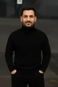 Erkek Fitilli Kazak Tam Boğazlı Balıkçı Yaka Triko 3lü Set  Bej-Haki-Siyah