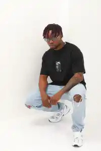 Erkek Kısa Kol Yazlık Tişört Bisiklet Yaka Baskılı Oversize T-Shirt - Siyah
