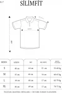 Erkek Polo Yaka tişört Slim Fit Dokuma Çizgili T-Shirt - Mavi