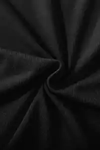 Kadın Tişört fiyonk baskılı Bisiklet yaka yazlık Kısa Kol oversize t-shirt - Siyah