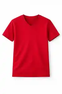 Genç Erkek Çocuk V Yaka Tişört Model - Bordo