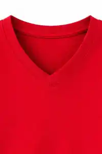 Genç Erkek Çocuk V Yaka Tişört Model - Bordo