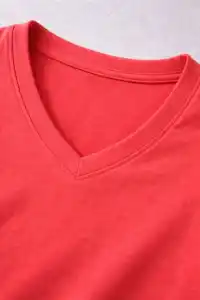 Genç Kız Çocuk V Yaka Tişört Model - Nar Çiçeği