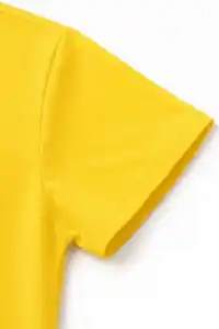 Genç Kız Çocuk V Yaka Tişört Model - Sarı