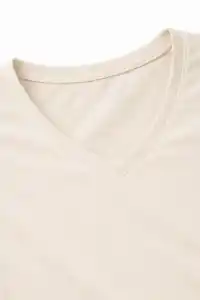 Genç Kız Çocuk V Yaka Tişört Model - Taş