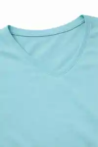 Genç Kız Çocuk V Yaka Tişört Model - Turkuvaz