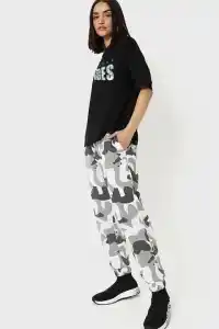 Kadın Kısa Kol Yazlık Tişört Bisiklet Yaka VIBES Baskılı T-Shirt - Siyah