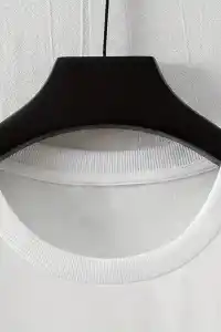 Erkek LB Baskılı Tişört Bisiklet Yaka Kısa Kol T-shirt - Beyaz