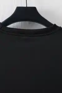 Erkek Baskılı T-Shirt Kısa Kol Bisiklet Yaka Regular Fit Yazlık Tişört - Siyah