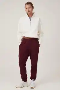 Kadın 3 İplik Pamuklu Oversize Yarım Fermuarlı Yakalı Basic Sweatshirt - Beyaz