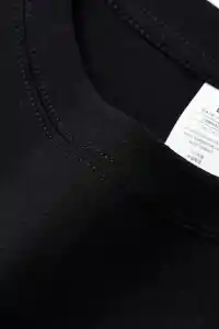 Kadın T-Shirt Bisiklet Yaka Kısa kol Baskılı Tişört - Siyah