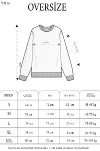 Erkek 3 İplik Pamuklu Bisiklet Yaka Baskılı SweatShirt - Beyaz