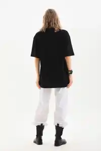 Kadın Düz  Kısa kol Penye T-shirt - Siyah