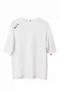 Erkek Baskılı T-Shirt Kısa Kol Bisiklet Yaka Regular Fit Rahat Kalıp Günlük Tişört - Beyaz