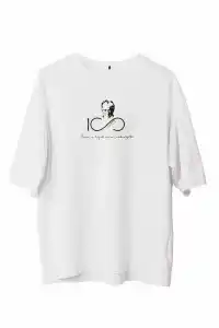 Erkek Baskılı T-Shirt Kısa Kol Bisiklet Yaka Regular Fit Rahat Kalıp Günlük Tişört - Beyaz