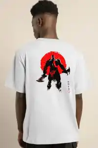 Erkek Baskılı T-Shirt Kısa Kol Bisiklet Yaka Regular Fit Rahat Kalıp Günlük Tişört - Beyaz