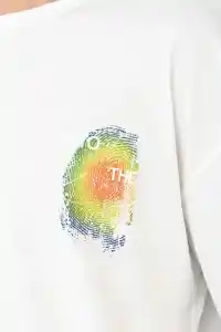 Erkek Kısa Kol Yazlık Tişört Bisiklet Yaka Baskılı Oversize T-Shirt - Beyaz