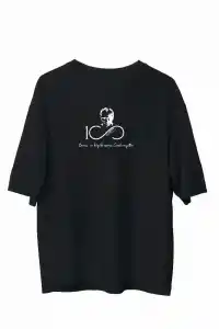 Erkek Baskılı T-Shirt Kısa Kol Bisiklet Yaka Regular Fit Rahat Kalıp Günlük Tişört - Siyah