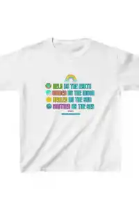 Unisex Çocuk Baskılı T-Shirt - Beyaz