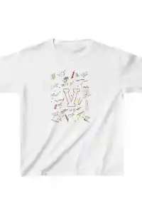 Unisex Çocuk Baskılı T-Shirt - Beyaz