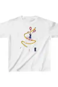 Unisex Çocuk Baskılı T-Shirt - Beyaz