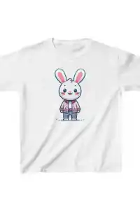 Unisex Çocuk Baskılı T-Shirt - Beyaz