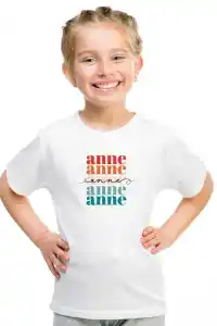 Unisex Çocuk Baskılı T-Shirt - Beyaz
