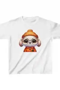 Unisex Çocuk Baskılı T-Shirt - Beyaz