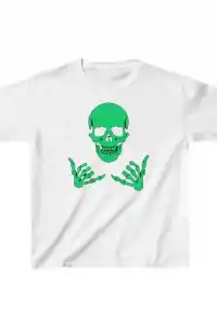 Unisex Çocuk Baskılı T-Shirt - Beyaz
