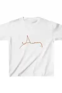 Unisex Çocuk Baskılı T-Shirt - Beyaz