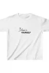 Unisex Çocuk Baskılı T-Shirt - Beyaz