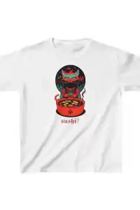 Unisex Çocuk Baskılı T-Shirt - Beyaz