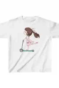 Unisex Çocuk Baskılı T-Shirt - Beyaz