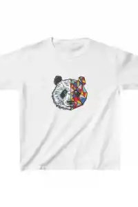 Unisex Çocuk Baskılı T-Shirt - Beyaz