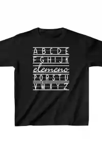 Unisex Çocuk Baskılı T-Shirt - Siyah