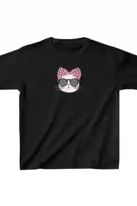 Unisex Çocuk Baskılı T-Shirt - Siyah